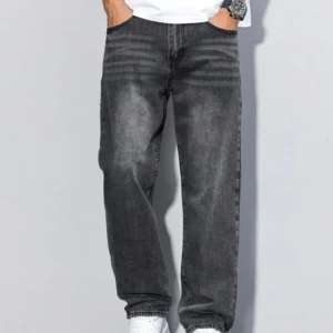 DENIM LOOK Men Relaxed Fit Mid Rise Dark Grey Jeans