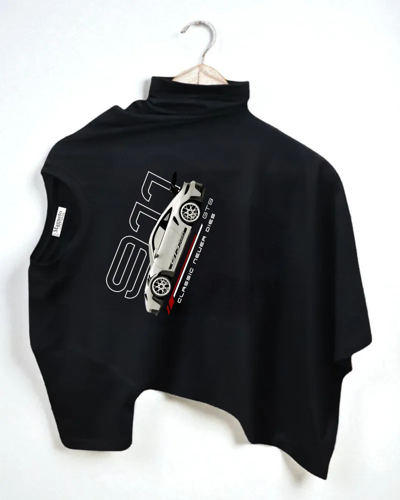 Magneto Men Printed Round Neck Pure Cotton Black T-Shirt