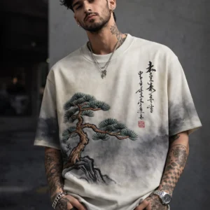 Force Men Printed Round Neck Cotton Blend T-Shirt.