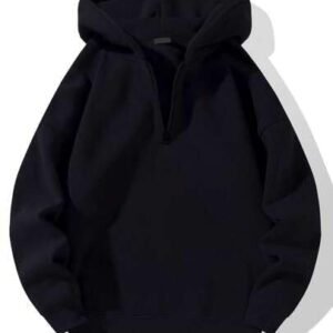 The Modern Soul Half Zipper Solid Hoodie for Men