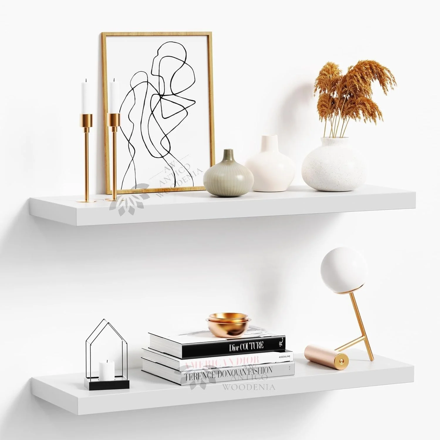 Aries Floating Wall Shelf & Craftland Handcrafted Nose-Shaped Goggle – Stylish Wooden Décor Combo - Image 5