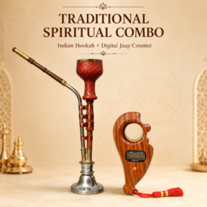 EGTRIC Digital Jaap Counter & Traditional Handmade Indian Hookah Combo